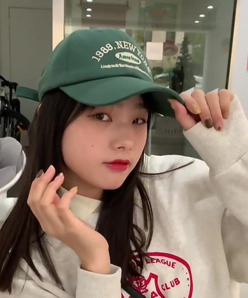 SHEPP（シープ）の「ロゴ刺繍 ベースボールキャップ（キャップ・レディース・ワイン/ブラック/ネイビー/ベージュ/ブラウン/グリーン/ホワイト・F）」の9枚目の写真