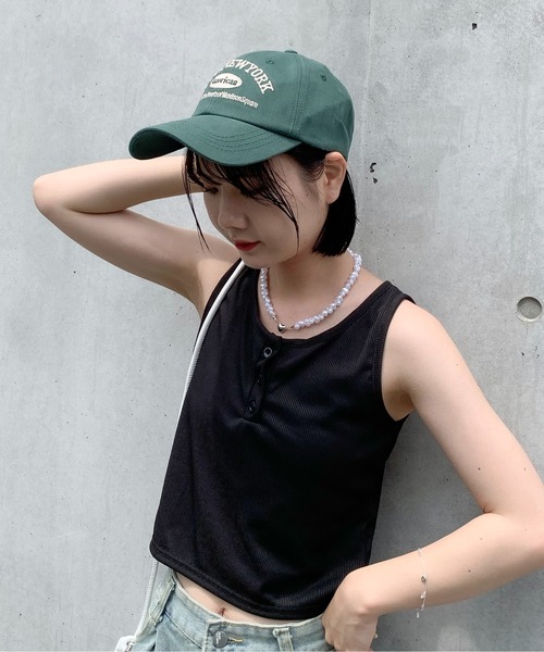 SHEPP（シープ）の「ロゴ刺繍 ベースボールキャップ（キャップ・レディース・ワイン/ブラック/ネイビー/ベージュ/ブラウン/グリーン/ホワイト・F）」の17枚目の写真