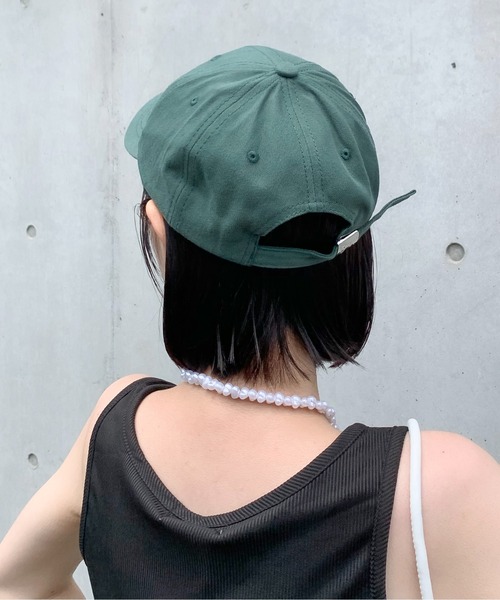 SHEPP（シープ）の「ロゴ刺繍 ベースボールキャップ（キャップ・レディース・ワイン/ブラック/ネイビー/ベージュ/ブラウン/グリーン/ホワイト・F）」の21枚目の写真