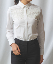 NARACAMICIE（ナラカミーチェ）の「【NARACAMICIE】レースシャツカラー長袖シャツ（シャツ/ブラウス）」