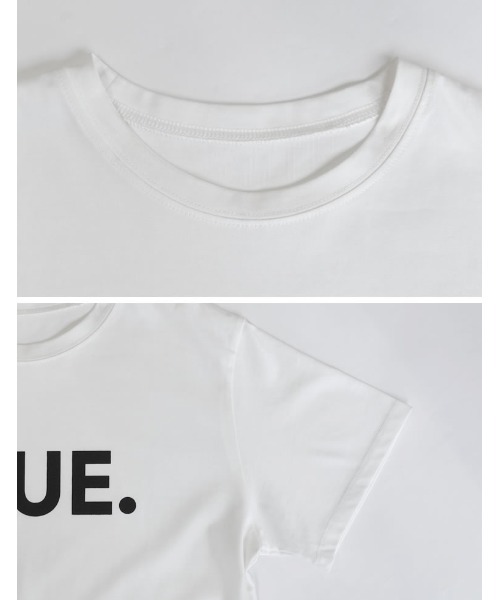 Re:EDIT（リエディ）の「[UVカット][接触冷感][紫外線対策]TRUEメタリックロゴプリントTシャツ（Tシャツ/カットソー・レディース・ホワイト×シルバー/チャコールグレー/ブラック/ホワイト×ゴールド/ホワイト×ブラック・MEDIUM/LARGE）」の16枚目の写真