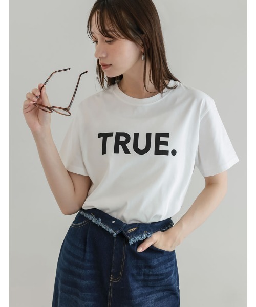 Re:EDIT（リエディ）の「[UVカット][接触冷感][紫外線対策]TRUEメタリックロゴプリントTシャツ（Tシャツ/カットソー・レディース・ホワイト×シルバー/チャコールグレー/ブラック/ホワイト×ゴールド/ホワイト×ブラック・MEDIUM/LARGE）」の11枚目の写真