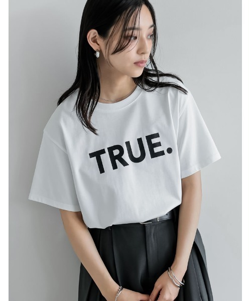 Re:EDIT（リエディ）の「[UVカット][接触冷感][紫外線対策]TRUEメタリックロゴプリントTシャツ（Tシャツ/カットソー・レディース・ホワイト×シルバー/チャコールグレー/ブラック/ホワイト×ゴールド/ホワイト×ブラック・MEDIUM/LARGE）」の14枚目の写真