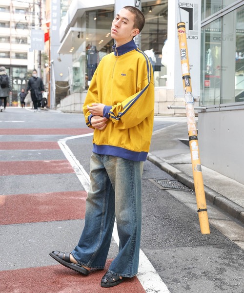 SIGNAL SPORTS(シグナルスポーツ)の「【SIGNAL SPORTS】サイドライン/天竺ハーフジップオーバーサイズロンT(Tシャツ/カットソー・メンズ・グリーン/オフホワイト/イエロー/ダークグレー・LARGE/MEDIUM)」の21枚目の写真