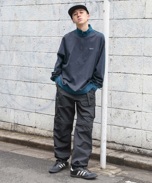 SIGNAL SPORTS(シグナルスポーツ)の「【SIGNAL SPORTS】サイドライン/天竺ハーフジップオーバーサイズロンT(Tシャツ/カットソー・メンズ・グリーン/オフホワイト/イエロー/ダークグレー・LARGE/MEDIUM)」の19枚目の写真