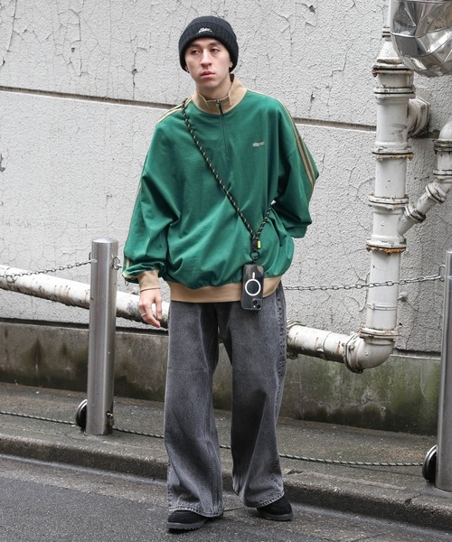 SIGNAL SPORTS(シグナルスポーツ)の「【SIGNAL SPORTS】サイドライン/天竺ハーフジップオーバーサイズロンT(Tシャツ/カットソー・メンズ・グリーン/オフホワイト/イエロー/ダークグレー・LARGE/MEDIUM)」の20枚目の写真