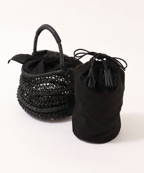 The Bagmati(ザバグマティ)の「【BAGMATI/ バグマティ】ミニマルシェかごバッグ(かごバッグ・レディース・ブラック/ベージュ・FREE)」の15枚目の写真