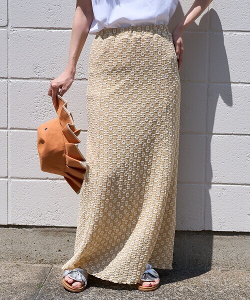 FREAK'S STORE（フリークスストア）の「フラワーストレッチ マーメイドスカート（スカート・レディース・ナチュラル/オフホワイト/ブラック/チャコールグレー・ﾌﾘ-）」の15枚目の写真