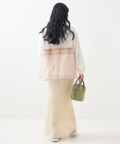 FREAK'S STORE（フリークスストア）の「フラワーストレッチ マーメイドスカート（スカート・レディース・ナチュラル/オフホワイト/ブラック/チャコールグレー・ﾌﾘ-）」の22枚目の写真