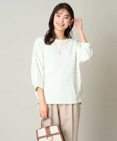 a.v.v(アーヴェヴェ)の「ボーダードルマンカットソー(Tシャツ/カットソー・レディース・ライトグレー/ミント/アイボリー・36/38/42/40/34)」の18枚目の写真