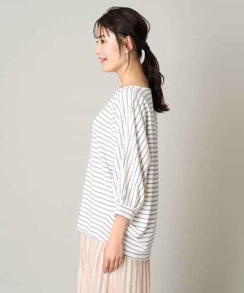 a.v.v(アーヴェヴェ)の「ボーダードルマンカットソー(Tシャツ/カットソー・レディース・ライトグレー/ミント/アイボリー・36/38/42/40/34)」の15枚目の写真