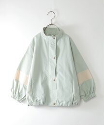 ikka（イッカ）の「袖切り替えボリュームブルゾン（120~160cm）（ナイロンジャケット）」