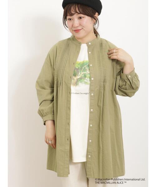 Samansa Mos2（サマンサ モスモス）の「ランダムピンタックチュニック（チュニック・レディース・オフホワイト/チャコールグレー/イエロー/カーキ・F）」の6枚目の写真