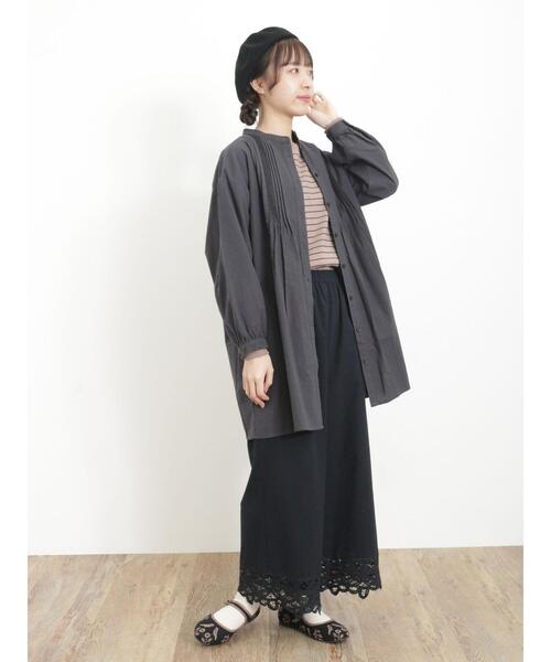 Samansa Mos2（サマンサ モスモス）の「ランダムピンタックチュニック（チュニック・レディース・オフホワイト/チャコールグレー/イエロー/カーキ・F）」の10枚目の写真