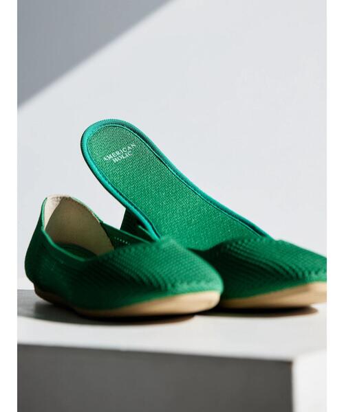 AMERICAN HOLIC（アメリカンホリック）の「ニットバレエシューズ（パンプス・レディース・グリーン/ブラック/マルチ/ドット・M/L/S）」の7枚目の写真