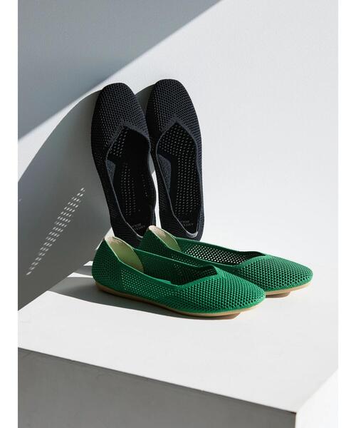 AMERICAN HOLIC（アメリカンホリック）の「ニットバレエシューズ（パンプス・レディース・グリーン/ブラック/マルチ/ドット・M/L/S）」の14枚目の写真