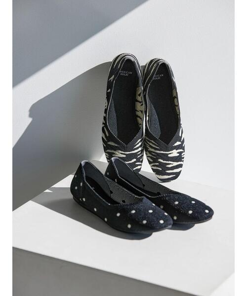 AMERICAN HOLIC（アメリカンホリック）の「ニットバレエシューズ（パンプス・レディース・グリーン/ブラック/マルチ/ドット・M/L/S）」の15枚目の写真