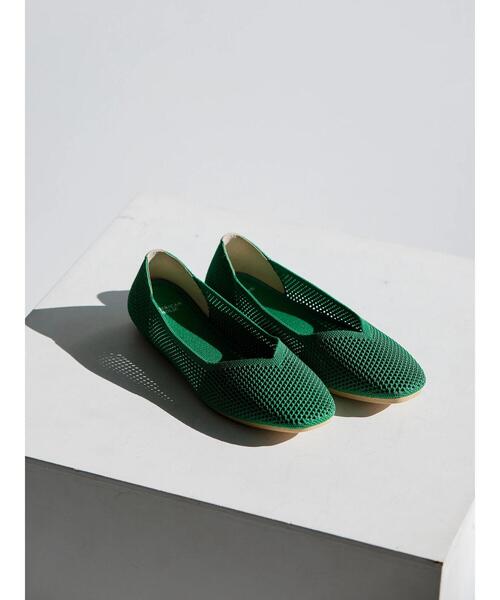 AMERICAN HOLIC（アメリカンホリック）の「ニットバレエシューズ（パンプス・レディース・グリーン/ブラック/マルチ/ドット・M/L/S）」の17枚目の写真