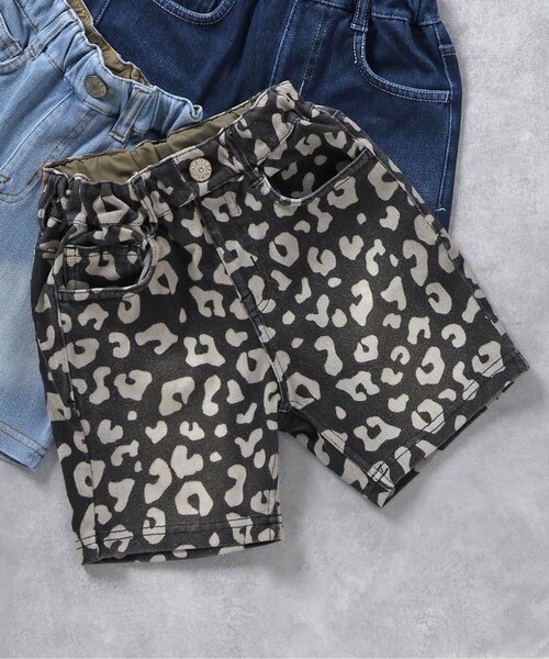 F.O.KIDS（エフオーキッズ）の「デニムニットハーフパンツ（デニムパンツ・キッズ・ブラック/ブルー/ネイビー・80/90/95/100/110/120/130/140/150）」の3枚目の写真