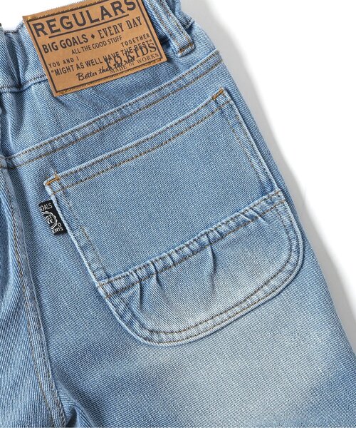 F.O.KIDS（エフオーキッズ）の「デニムニットハーフパンツ（デニムパンツ・キッズ・ブラック/ブルー/ネイビー・80/90/95/100/110/120/130/140/150）」の5枚目の写真