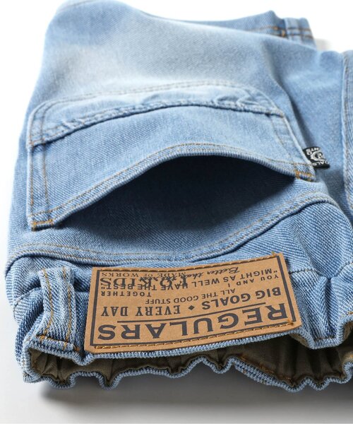 F.O.KIDS（エフオーキッズ）の「デニムニットハーフパンツ（デニムパンツ・キッズ・ブラック/ブルー/ネイビー・80/90/95/100/110/120/130/140/150）」の8枚目の写真