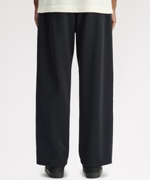 フレッドペリー ワイドパンツ ガウチョパンツ ウエストゴム ブラック　M FRED PERRY（フレッドペリー） パンツ WIDE LEG TRACK PANT T7171