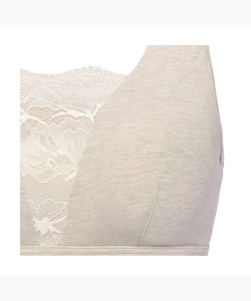 AMOSTYLE BY Triumph（アモスタイルバイトリンプ）の「植物染め ナイトブラ ナチュラルタッチコレクション AMST1475 N-Top1 JX（ナイトブラ・レディース・グレー/ピンク・L/LL/M）」の3枚目の写真