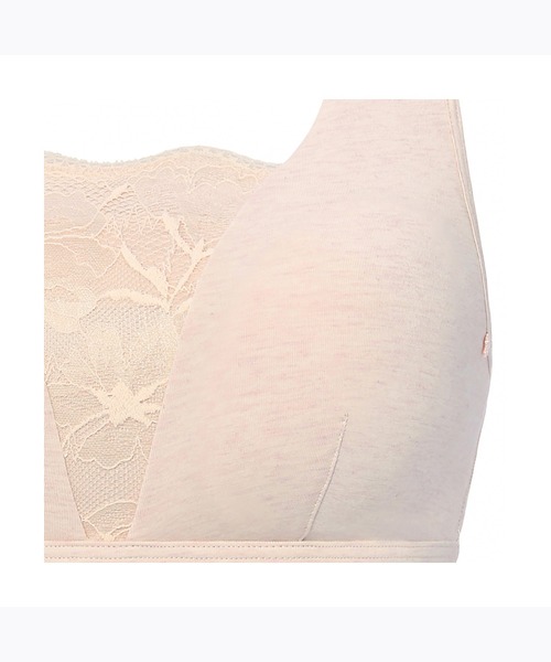 AMOSTYLE BY Triumph（アモスタイルバイトリンプ）の「植物染め ナイトブラ ナチュラルタッチコレクション AMST1475 N-Top1 JX（ナイトブラ・レディース・グレー/ピンク・L/LL/M）」の4枚目の写真