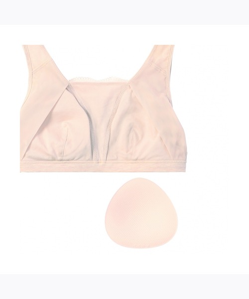 AMOSTYLE BY Triumph（アモスタイルバイトリンプ）の「植物染め ナイトブラ ナチュラルタッチコレクション AMST1475 N-Top1 JX（ナイトブラ・レディース・グレー/ピンク・L/LL/M）」の7枚目の写真