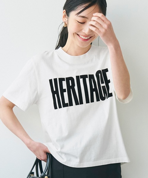 coca(coca)(コカ)の「フロッキープリントTシャツ(Tシャツ/カットソー・レディース・チャコール/ホワイト・M/L)」の4枚目の写真
