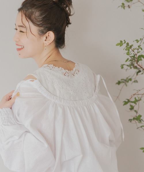 studio CLIP（スタディオクリップ）の「2WAYレースタンクトップ[プチ・プラスサイズあり]（タンクトップ・レディース・スモーク/ライトグレー/アイボリー/カーキ/オフホワイト/イエロー/ラベンダー/モカ/ブラック・X-LARGE/XXX-LARGE/LARGE/MEDIUM/XX-LARGE/PF）」の11枚目の写真