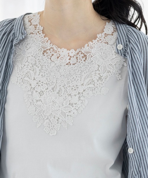 studio CLIP（スタディオクリップ）の「2WAYレースタンクトップ[プチ・プラスサイズあり]（タンクトップ・レディース・スモーク/ライトグレー/アイボリー/カーキ/オフホワイト/イエロー/ラベンダー/モカ/ブラック・X-LARGE/XXX-LARGE/LARGE/MEDIUM/XX-LARGE/PF）」の15枚目の写真