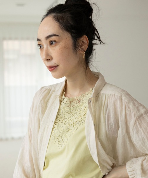 studio CLIP（スタディオクリップ）の「2WAYレースタンクトップ[プチ・プラスサイズあり]（タンクトップ・レディース・スモーク/ライトグレー/アイボリー/カーキ/オフホワイト/イエロー/ラベンダー/モカ/ブラック・X-LARGE/XXX-LARGE/LARGE/MEDIUM/XX-LARGE/PF）」の22枚目の写真