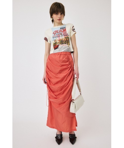 MOUSSY（マウジー）の「DRAWSTRING GATHER スカート（スカート・レディース・ホワイト/ブラック/オレンジ・1/2）」の13枚目の写真