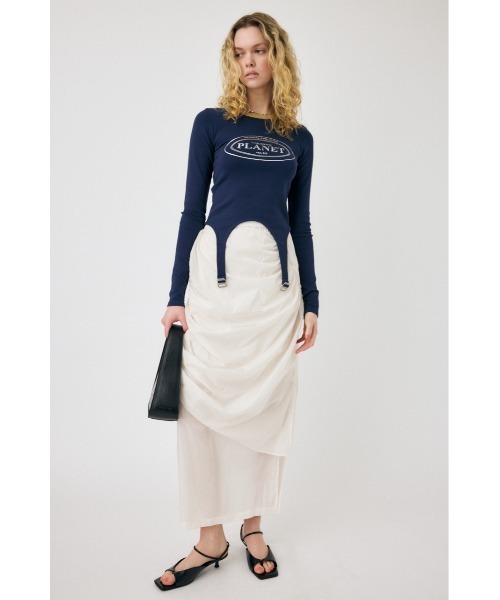 MOUSSY（マウジー）の「DRAWSTRING GATHER スカート（スカート・レディース・ホワイト/ブラック/オレンジ・1/2）」の21枚目の写真