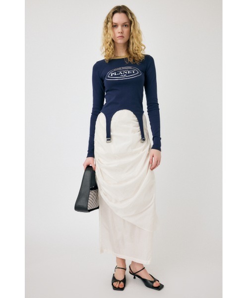 MOUSSY（マウジー）の「DRAWSTRING GATHER スカート（スカート・レディース・ホワイト/ブラック/オレンジ・1/2）」の22枚目の写真