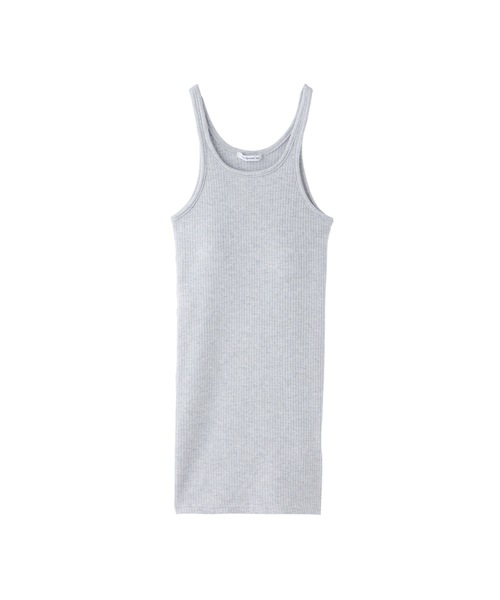 Priv. Spoons Club（プライベートスプーンズクラブ）の「cashmere silk blend long sleeve / カシミヤシルクブレンド Uネック長袖リブカットソー（トップス単品/セットアップ可能）（Tシャツ/カットソー・レディース・ブラック/グレー・FREE）」の6枚目の写真