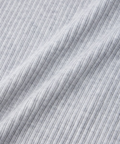 Priv. Spoons Club（プライベートスプーンズクラブ）の「cashmere silk blend long sleeve / カシミヤシルクブレンド Uネック長袖リブカットソー（トップス単品/セットアップ可能）（Tシャツ/カットソー・レディース・ブラック/グレー・FREE）」の7枚目の写真
