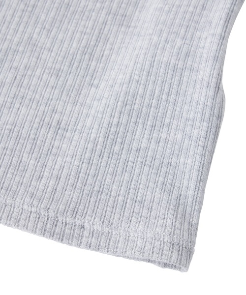 Priv. Spoons Club（プライベートスプーンズクラブ）の「cashmere silk blend long sleeve / カシミヤシルクブレンド Uネック長袖リブカットソー（トップス単品/セットアップ可能）（Tシャツ/カットソー・レディース・ブラック/グレー・FREE）」の8枚目の写真