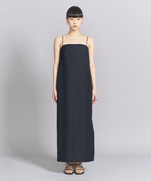 BEAUTY&YOUTH UNITED ARROWS（ビューティーアンドユースユナイテッドアローズ）の「バックオープン キャミワンピース（ワンピース・レディース・ブラック/ネイビー・S/M）」の8枚目の写真