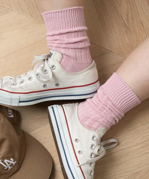 WEGO（ウィゴー）の「WEGO/ローゲージソックス（ソックス/靴下・レディース・ライトグレー/オフホワイト/ホワイト/サックスブルー/ピンク/ベージュ/ブラック・23-25cm）」の7枚目の写真