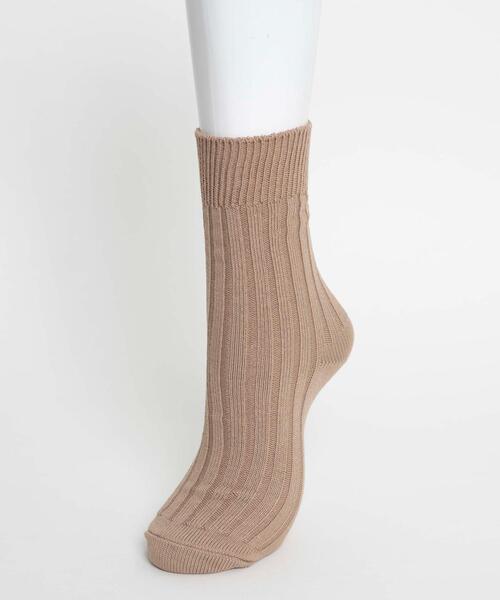 WEGO（ウィゴー）の「WEGO/ローゲージソックス（ソックス/靴下・レディース・ライトグレー/オフホワイト/ホワイト/サックスブルー/ピンク/ベージュ/ブラック・23-25cm）」の10枚目の写真