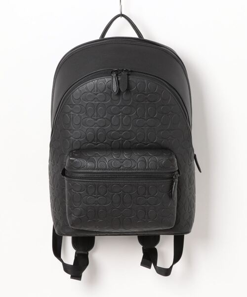COACH シグネチャー　黒　リュック　ロゴ　バックパック　F31499 COACH（コーチ）の「チャーター バックパック・シグネチャー