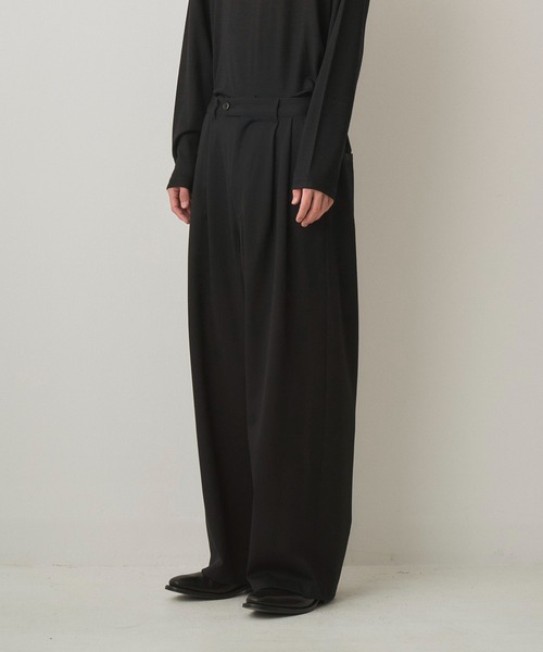 パンツ JUHA 24AW 2TUCK WIDE EASY PANTS. 2TUCK WIDE EASY PANTS -BROWN- | IN ONLINE STORE