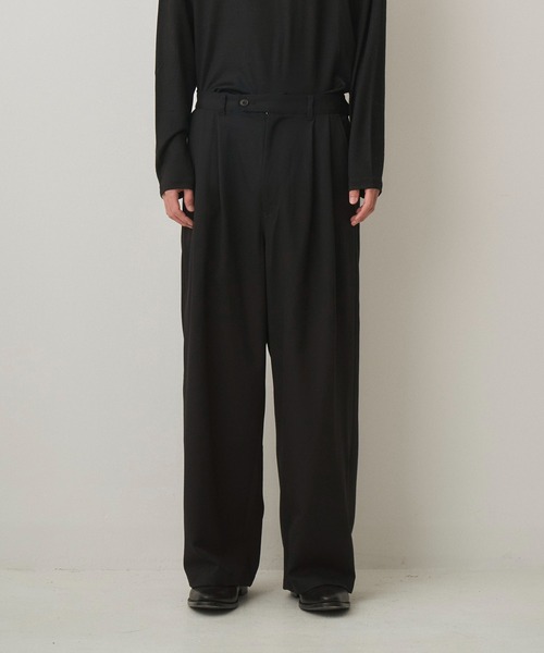 パンツ JUHA 24AW 2TUCK WIDE EASY PANTS. JUHA - 2TUCK WIDE EASY PANTS / GREIGE | Retikle Online Store