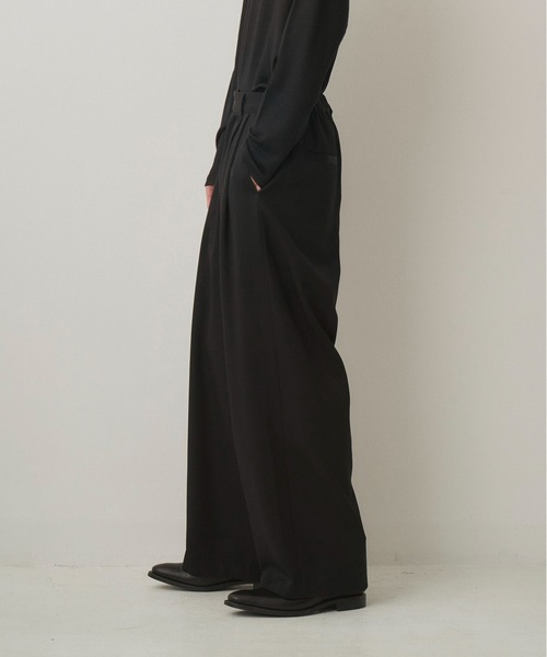 パンツ JUHA 24AW 2TUCK WIDE EASY PANTS BROWN 2TUCK WIDE EASY PANTS -BROWN- | IN ONLINE STORE