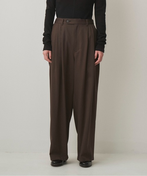 パンツ JUHA 24AW 2TUCK WIDE EASY PANTS. JUHA スラックス 2TUCK WIDE EASY PANTS メンズ レディース