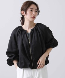 Ｌｉギャザークルーネックジャケット