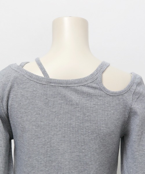 Rejoule（リジュール）の「カットアウトリブトップス（Tシャツ/カットソー・レディース・アイボリー/ブラック/グレー/ブラウン・FREE）」の16枚目の写真