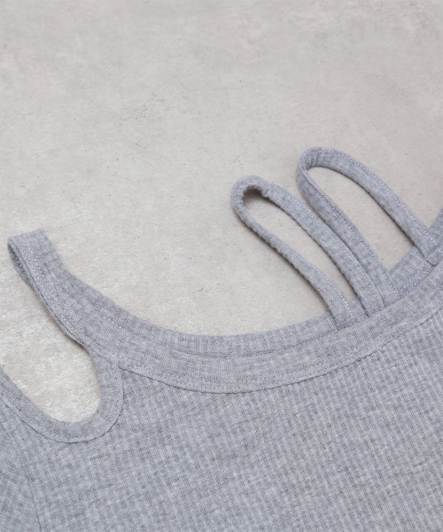 Rejoule（リジュール）の「カットアウトリブトップス（Tシャツ/カットソー・レディース・アイボリー/ブラック/グレー/ブラウン・FREE）」の20枚目の写真